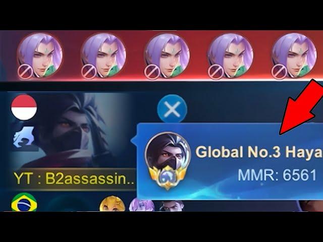 ENEMY NOT BANWHAT HAPPEN FOR TOP GLOBAL HAYABUSA -Mobile Legends