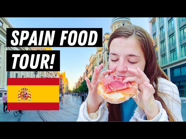 SPAIN FOOD TOUR (Trying Authentic Andalusian Street food)