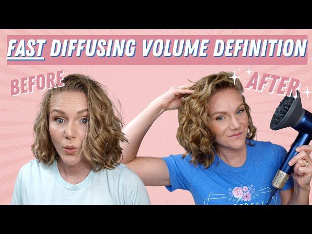 How to Diffuse Wavy Curly Hair FAST for Definition & Volume