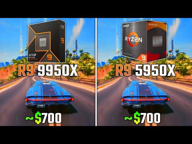 RYZEN 9 9950X vs RYZEN 9 5950X | Test in 6 Games