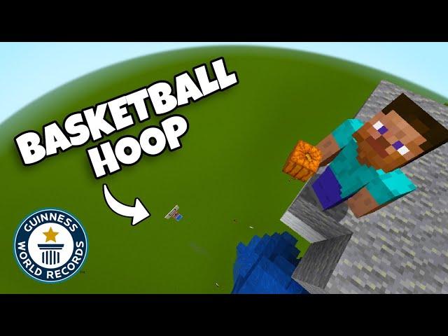 We Made The Highest Basketball Shot In Minecraft (WORLD RECORD)