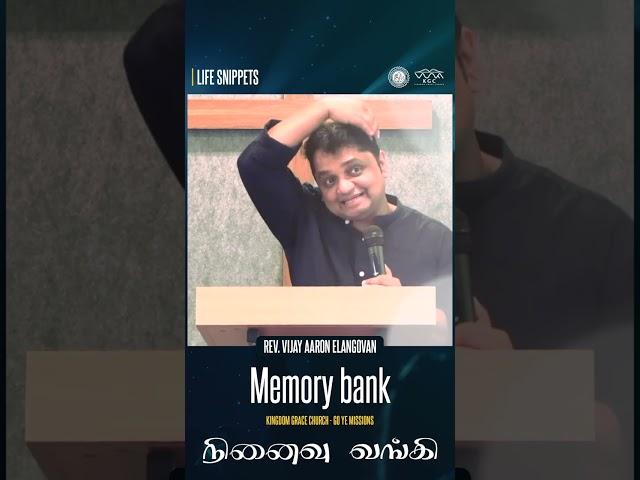 Memory Bank | Life Snippets #601 | Rev.Vijay Aaron Elangovan  #lifesnippets