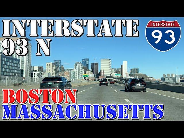 I-93 North - Boston - Massachusetts - 4K Highway Drive