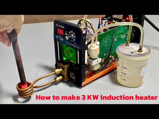 Simple induction heater. How to make induction heater from welding machine .