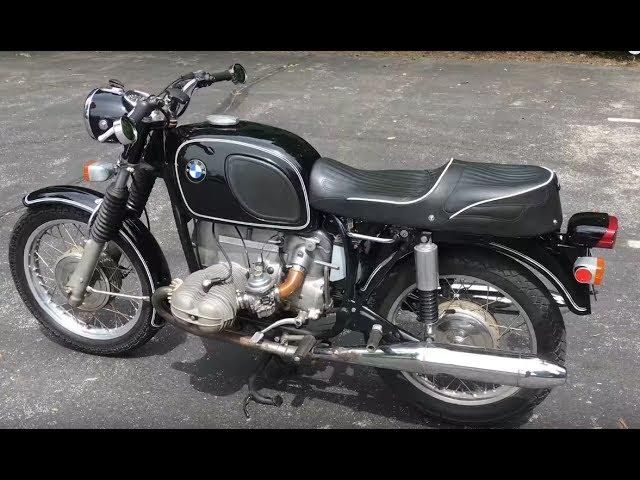 1971 BMW r75/5 Start, Engine sound