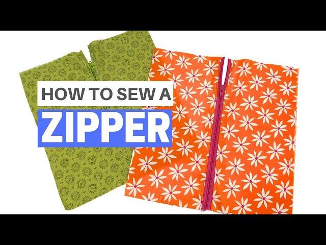 How To Sew a Zipper // 2 Simple Methods