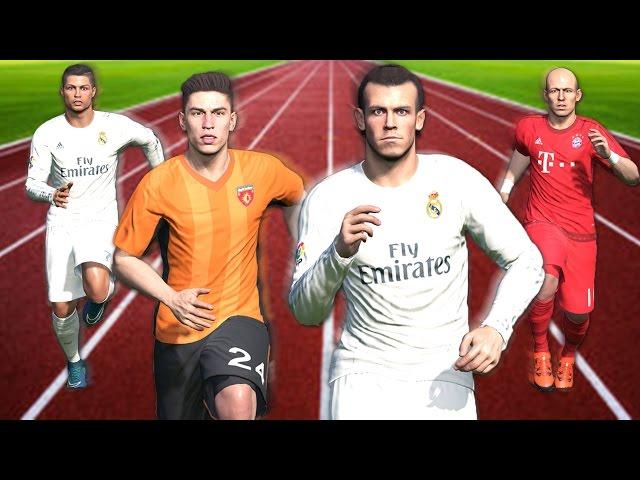 PES 2016 Speed Test | Fastest Players in PES without the ball