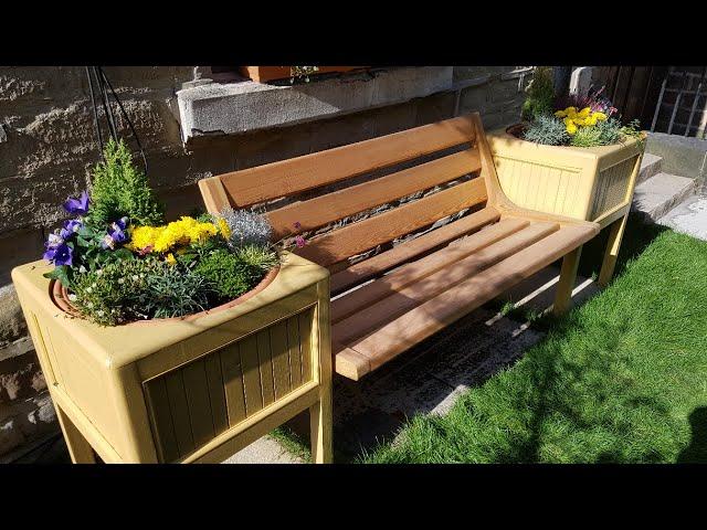 making a garden bench and planters