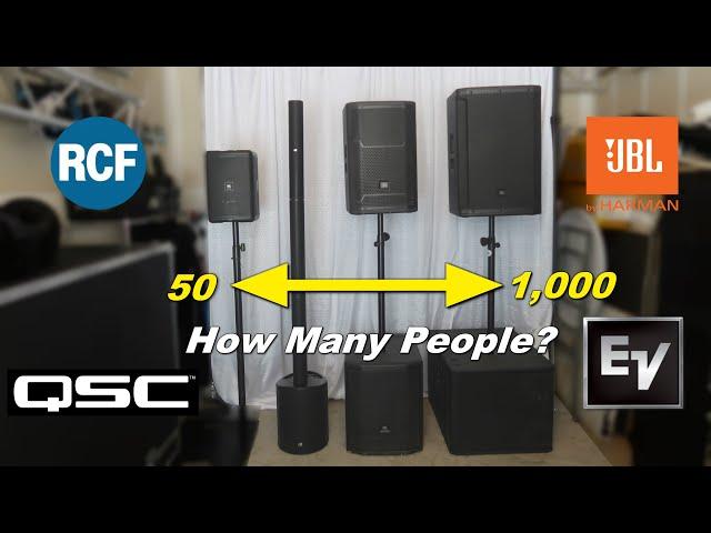 How to select the RIGHT SPEAKER for your EVENT (JBL, EV, QSC, RCF, Martin Audio)