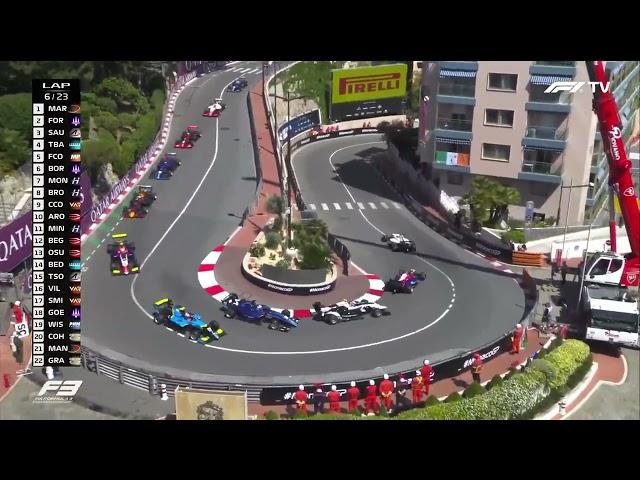 Franco Colapinto overtaking down the inside at the hairpin | Formula 3 #monacogp