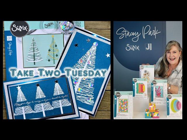 Take 2 Tuesday Class 43 featuring Sizzix Nod to Christmas Stamps & Limited Sizzix Teal Opulent Paper