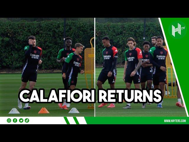 Calafiori BACK, Odegaard still OUT as Arsenal train ahead of first UCL match