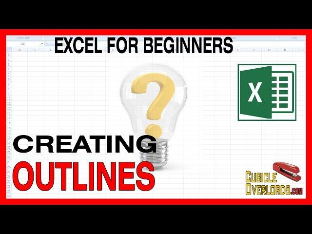 Creating outlines: grouping and ungrouping cells - Microsoft Excel for Beginners