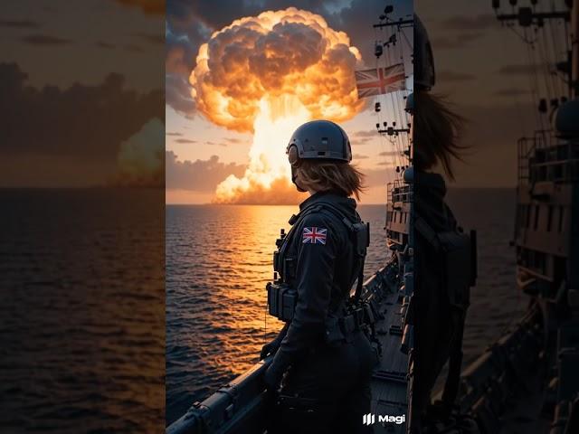 Royal Navy Soldier Watches Nuclear Explosion | Epic Sea Test#shorts #army #ai #war