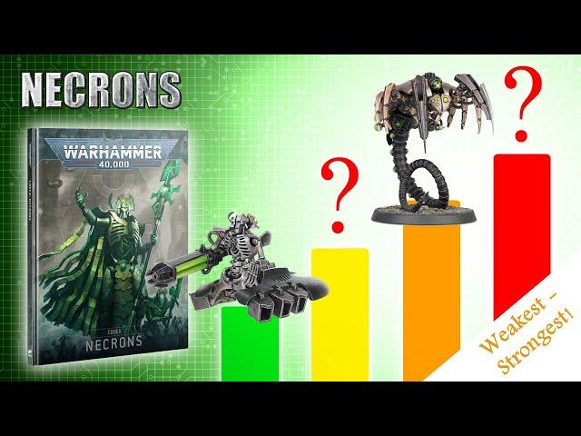 NECRONS Units RATED Tier List in 10th Edition Codex - Strongest + Weakest Datasheets