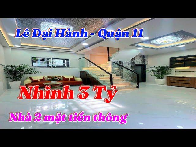 ( Giảm 200tr) Nhà Bán mới quận 11 | 3.8 tỷ vị trí cực hiếm nhà 2 mặt tiền đường xe hơi tới nhà.