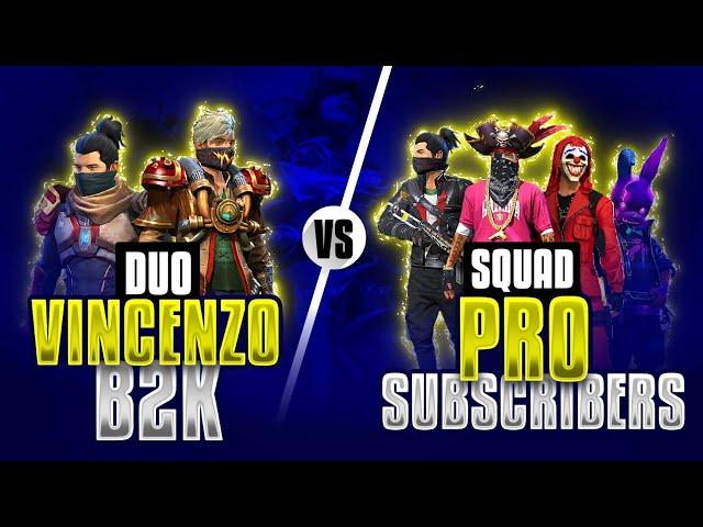 Vincenzo + Born2kill vs Subscribers Part-2 || Free Fire 2 vs 4 most Intense match - Nonstop gaming