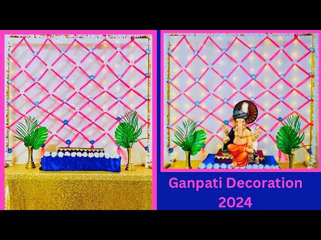 New Ganpati Decoration Ideas at Home 2024 | varmahalakshmi puja Decoration Ideas | Ganpati Backdrop