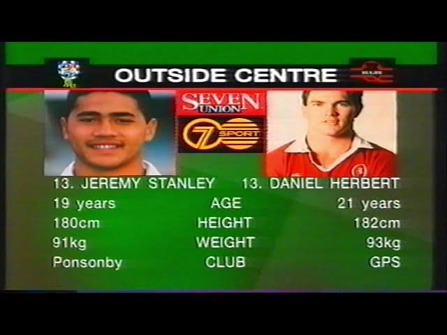 SUPER 10 RUGBY 1995,  AUCKLAND BLUES VS QLD REDS.