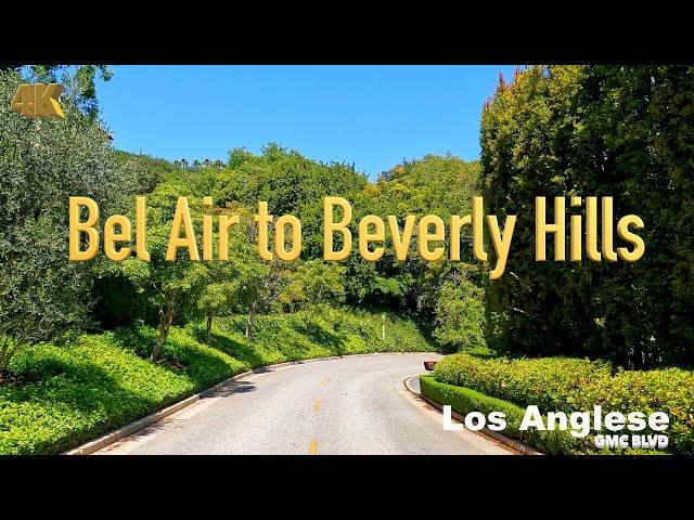 [4K] Los Angeles , Bel Air to Beverly Hills California USA in Apr 2022 - Drive