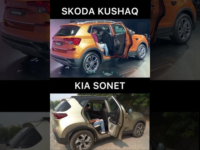 Skoda Kushaq vs Kia Sonet | Ingress-Egress Comparison | Which Is Better? | V3Cars