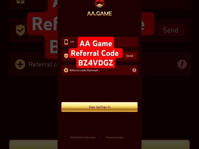 AA.Game Referral Code BZ4VDGZ || Aa game referral code | Aa game invite code