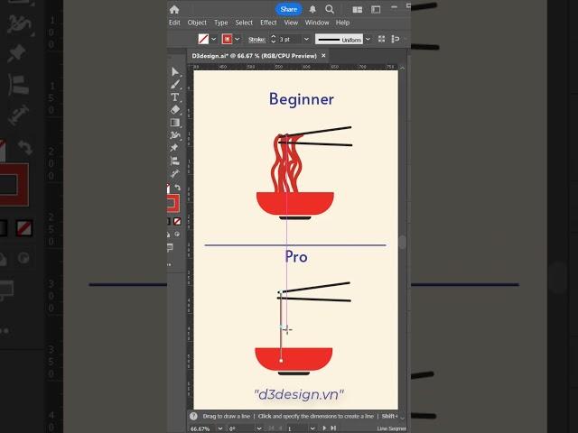 Easy Trick to Make Zigzag Lines #d3design #illustration #adobeillustrator #design #adobe