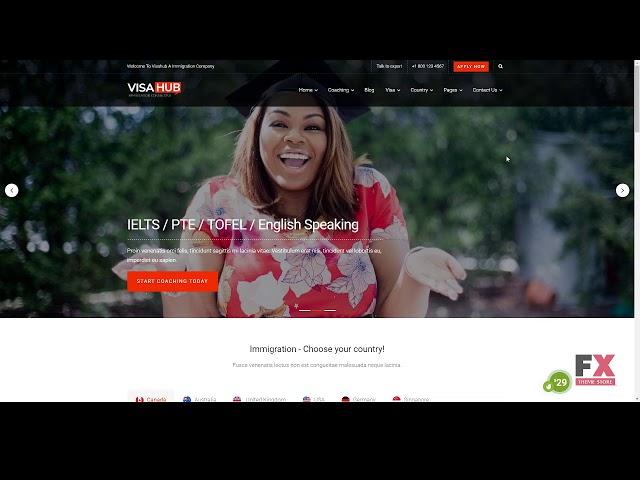 VisaHub - Immigration Consulting WordPress Theme        Glanville Ara