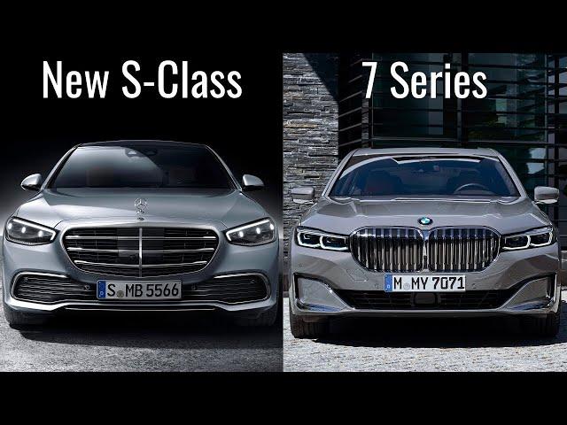 New 2021 Mercedes Benz S Class vs BMW 7 Series rear seats comparison