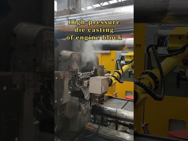 High pressure die casting of engine block #youtubeshorts #engineblock