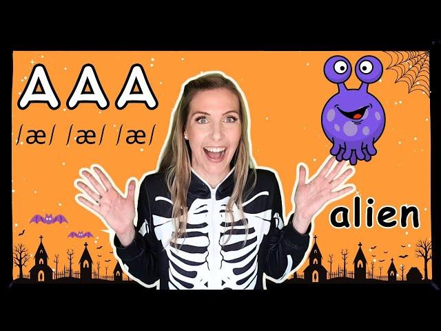 Halloween ABC Phonics Chant for Kids  | A to Z Letter sounds and Actions! |Learn Phonics!