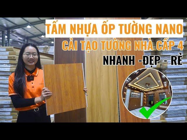 Tấm nhựa ốp tường nano cải tạo tường nhà cấp 4 nhanh bền đẹp rẻ | Tấm ốp tường nano | Haroma