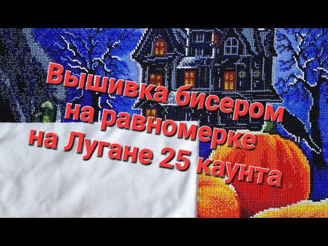 588. Вышивка бисером на равномерке на Лугане 25 каунта для начинающих