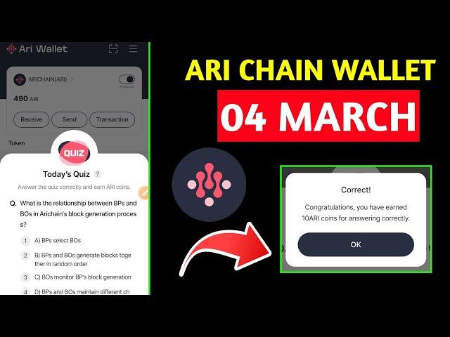 Ari Wallet Today Quiz 04 March | Ari Wallet Quiz Today | Ari Wallet Quiz Answers Today