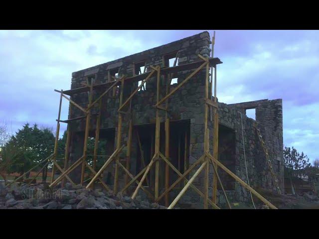 Stone House Building Start to Finish Timelapse