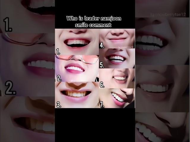 who is leader namjoon smile comment bts army # WhatsApp status # short video