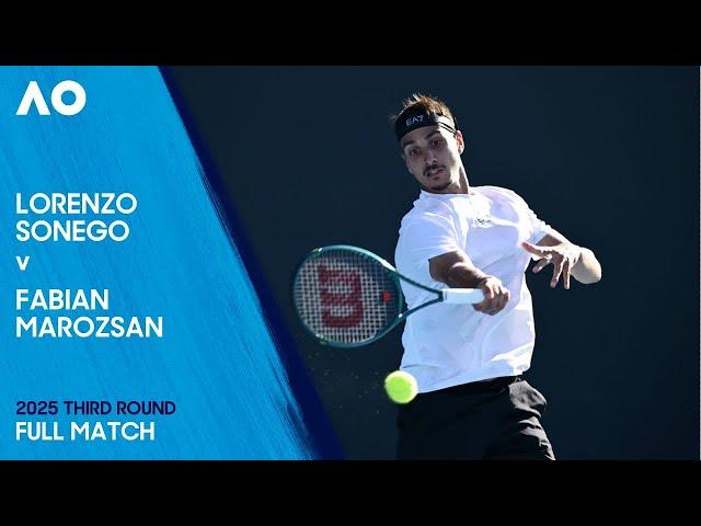 Lorenzo Sonego v Fabian Marozsan Full Match | Australian Open 2025 Third Round