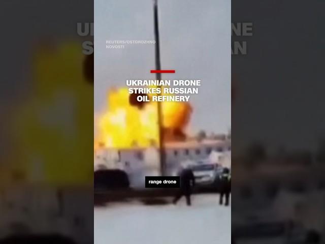 Ukrainian drone strikes Russian oil refinery