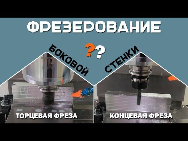 Сравнение обработки боковой стенки торцевой и монолитной фрезой