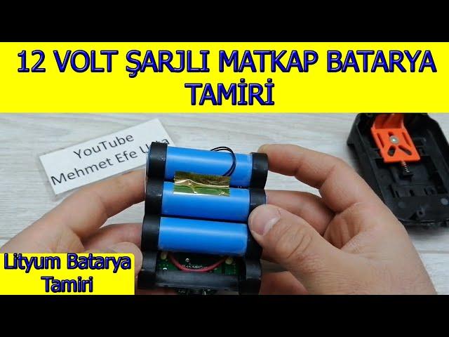 12 Volt Şarjlı Matkap Bataryası Tamiri (lityum batarya tamiri, lithium battery repair)