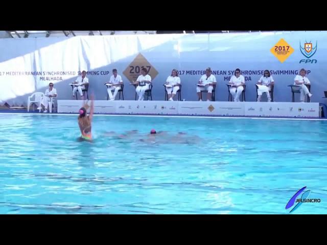 Jelsincro 12 ITALY RUTINA LIBRE COMBINADA SYNCHRONISED SWIMMING MEDITERRANEAN CUP 2017