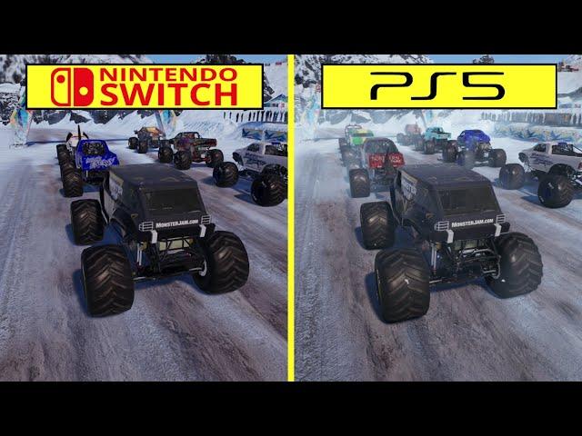 Monster Jam Showdown Nintendo Switch vs PS5 Graphics Comparison