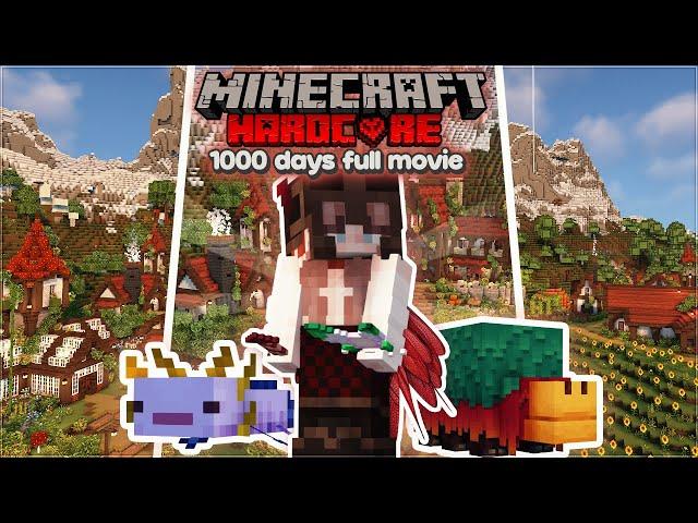 I survived 1000 days of Hardcore (but Cottagecore) Minecraft [Full Movie] 