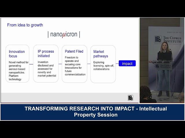 TRANSFORMING RESEARCH INTO IMPACT - Intellectual Property Session