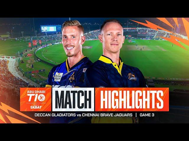 2024 Abu Dhabi T10 I Match 3 Highlights: Deccan Gladiators vs Chennai Brave Jaguars | Season 8