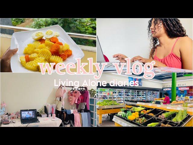 නුවර තනියම ගෙවන මගේ ඡීවිතෙන් සතියක් living Alone in Srilanka | Studying | Cooking | Shopping #vlog