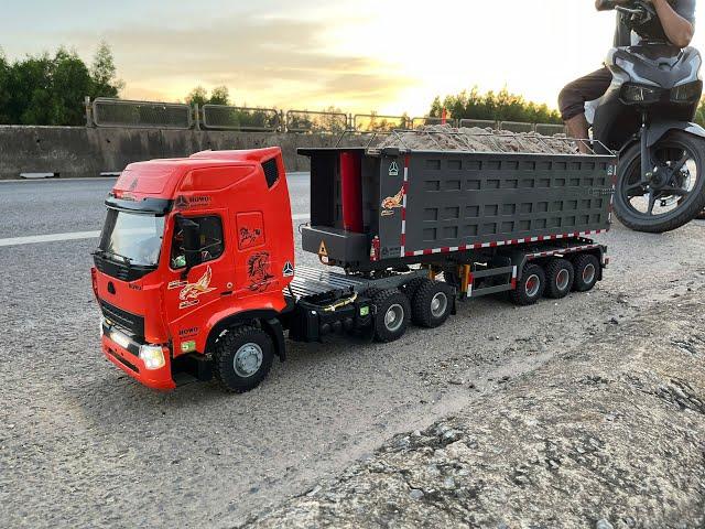 Howo dump truck RC DYI running test. home made rc truck,