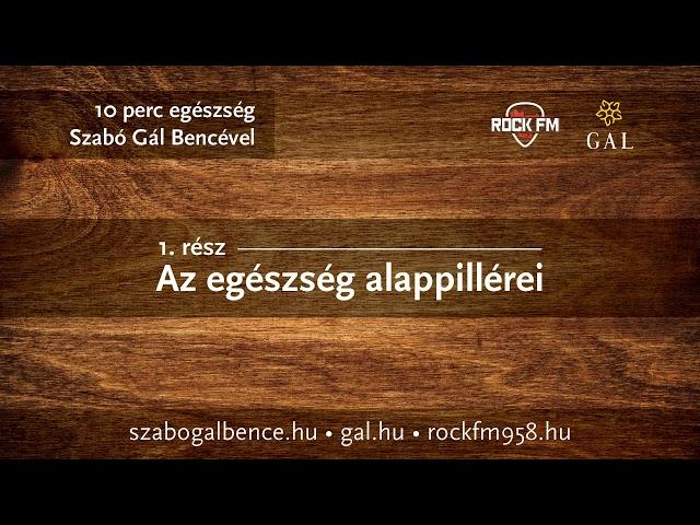 Az egészség alappillérei - Beszélgetés Szabó Gál Bencével