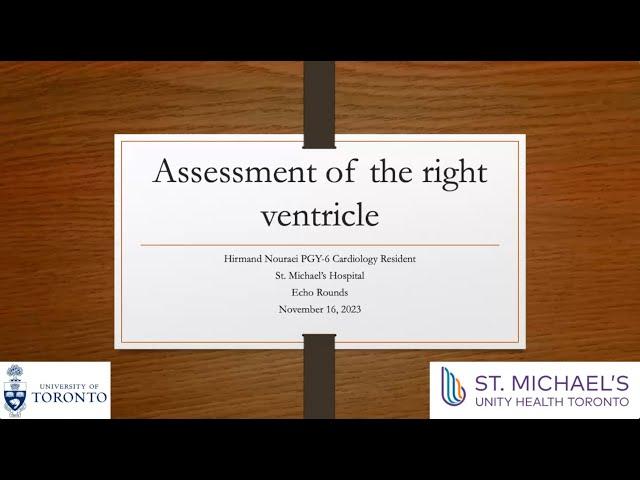 Echo assessment of the right ventricle