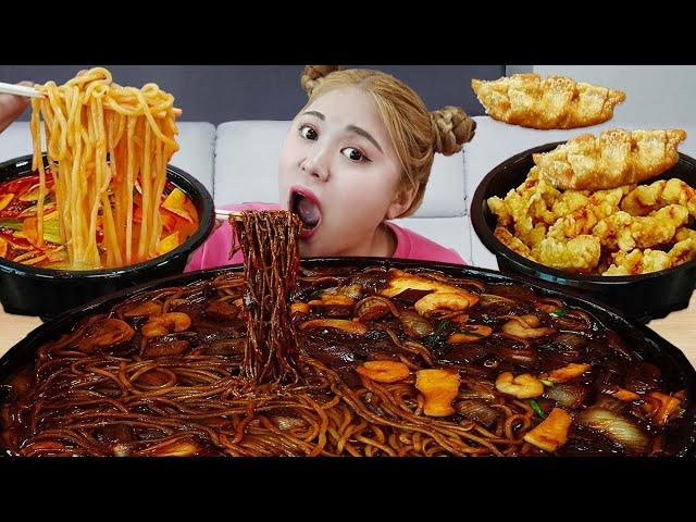 짜장면&탕수육 미니어처 리얼 먹방 Jjajangmyeon & Tangsuyuk REAL SOUND ASMR MUKBANG Eating Show | HIU 하이유